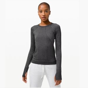 Lululemon Rest Less Pullover Aerial Current Black/White